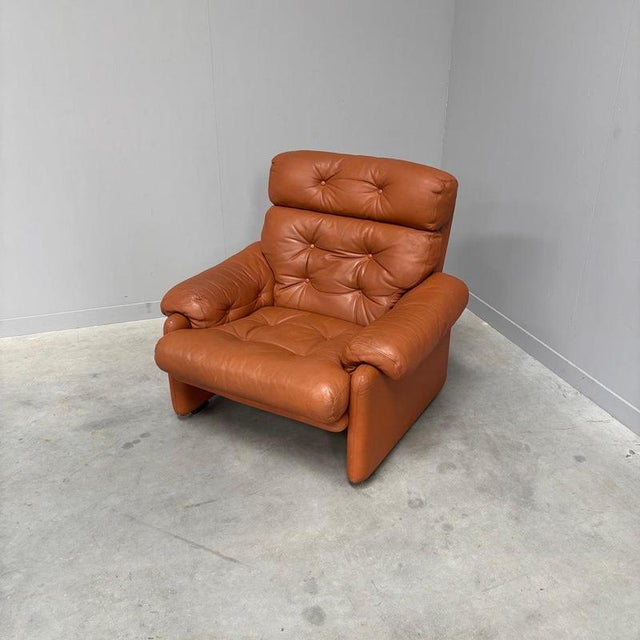 Vintage Coronado Lounge Chair in Cognac Leather by B&B Italia, Italy, 1960s For Sale - Image 3 of 14