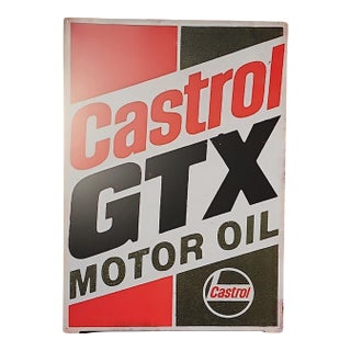 Vintage Castrol GTX Dealer Large Advertising Sign For Sale