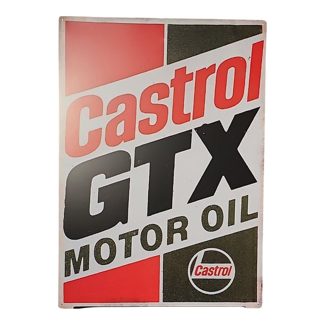 Vintage Castrol GTX Dealer Large Advertising Sign For Sale