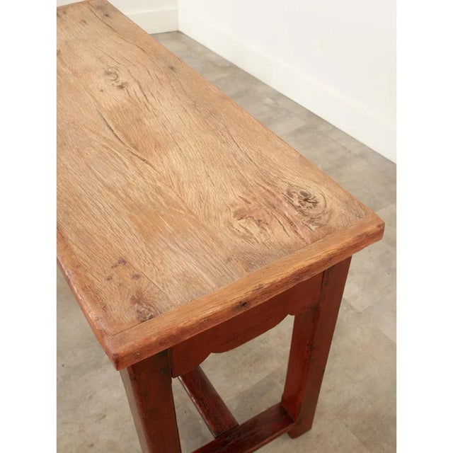 English 19th Century Painted Pine Console-Server For Sale In Baton Rouge - Image 6 of 12