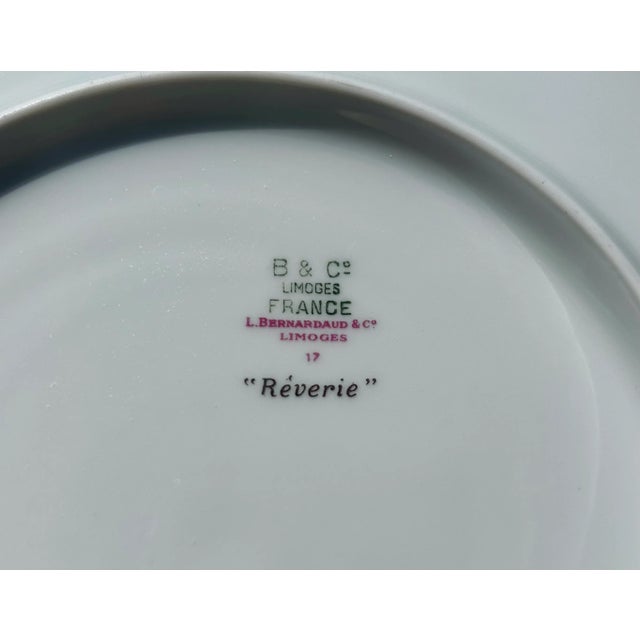 Ceramic Vintage Dinner Set by Bernardaud Limoges France in "Rêveries" Pattern 8 Pieces for 4 People For Sale - Image 7 of 7