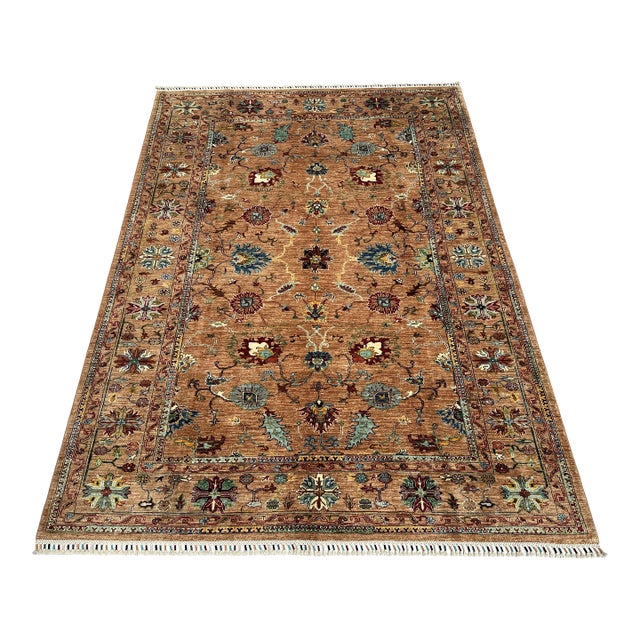 Camel Sultanabad Hand-Knotted Wool Rug - 9'3" X 6'9" For Sale