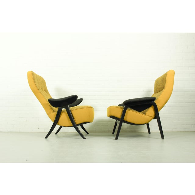 Vintage Model 107 & 137 Chairs in Kvadrat Hallingdal by Theo Ruth for Artifort, 1960s, Set of 2 For Sale - Image 11 of 18