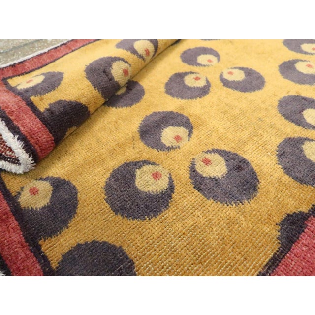 Textile Galerie Shabab Collection Mid-20th Century Turkish Anatolian Deco Throw Rug For Sale - Image 7 of 7