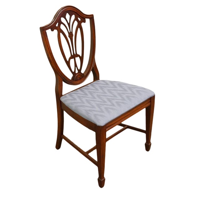 1960 S Antique Duncan Phyfe Solid Cherry Shield Back Dining Chair