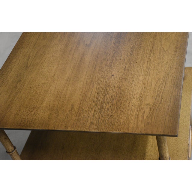 Brown Walnut Mid 20th Century Nightstand by Henredon For Sale - Image 8 of 8