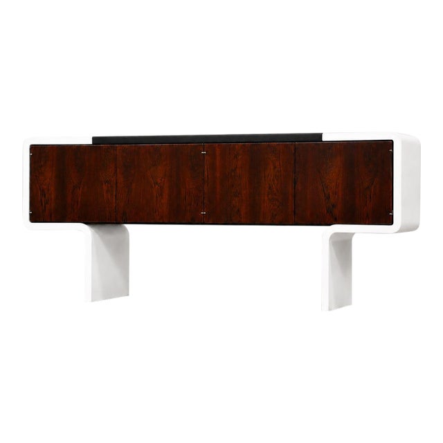 1970s Refinished Rosewood Uniplane Credenza by William Sklaroff For Sale