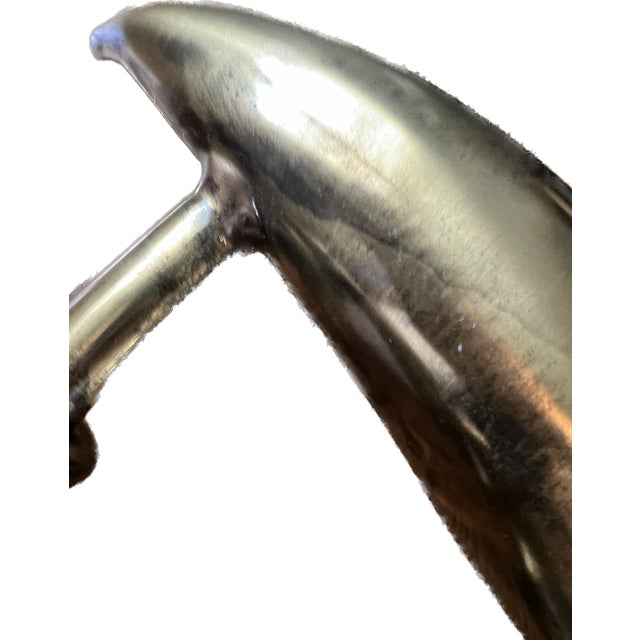 Brass Pair of Contemporary Custom Brass Horn Hardware Doorknob Pulls For Sale - Image 8 of 10