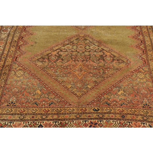 Antique Persian Malayer Rug, 04'01 X 09'01 For Sale - Image 4 of 10