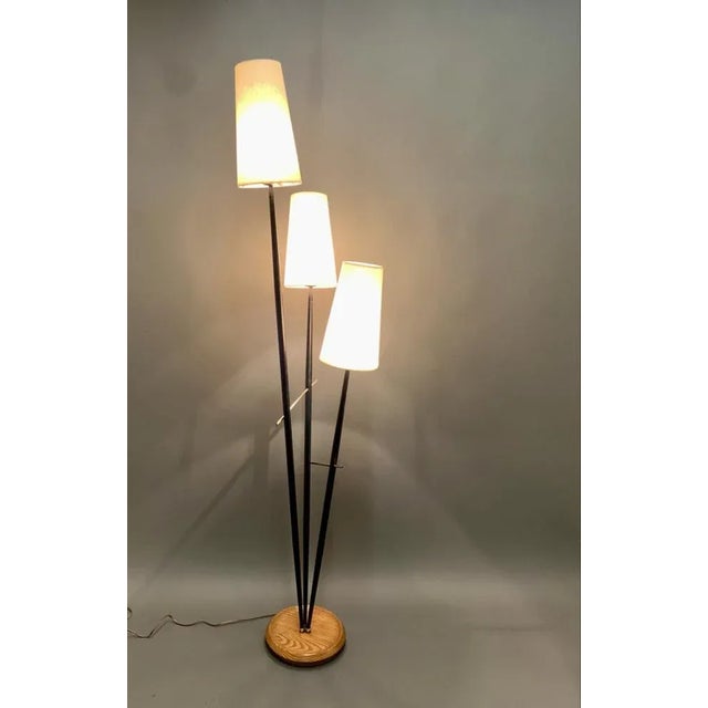 3-Light Floor Lamp, France, 1950s, in Very Good conditions. Designed 1950 to 1959 European Plug (up to 250V).The wiring of...