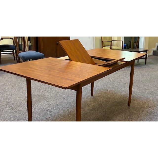 Teak Dining Table With 3 Butterfly Leaf Extensions Uk Import C. 1960's For Sale - Image 4 of 18