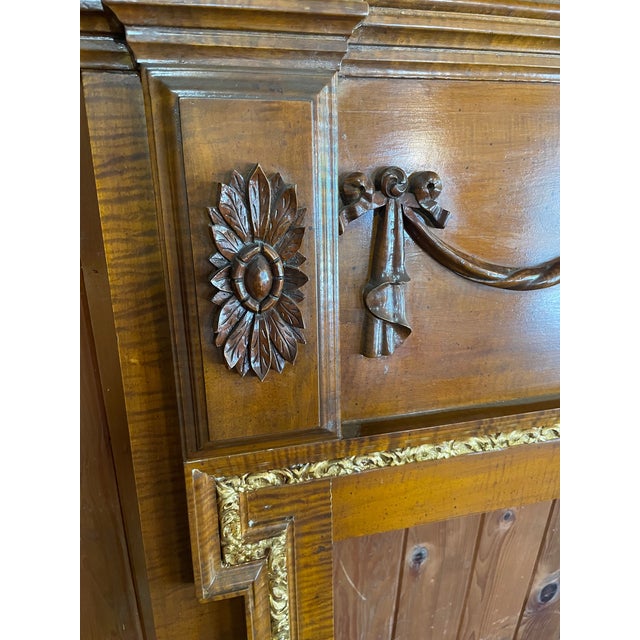English Tiger Maple Mantel Piece For Sale - Image 3 of 14