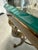 Metal Vintage Solid Brass and Ogee Edge Thick Glass Table For Sale - Image 7 of 12