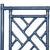 David Francis Chippendale Standard Bed California King - Navy For Sale - Image 4 of 12