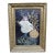 Victorian Needlework Portrait of a Young Girl With Watercolor Background, Gilt Frame For Sale