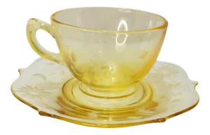 1930 Lancaster Jubilee Yellow Cup and Saucer Set