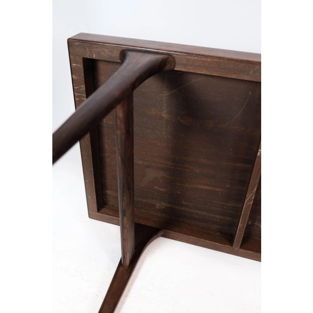 Rosewood Coffee Table with Blue Tiles by Johannes Andersen for CFC Silkeborg, 1960s For Sale - Image 13 of 15