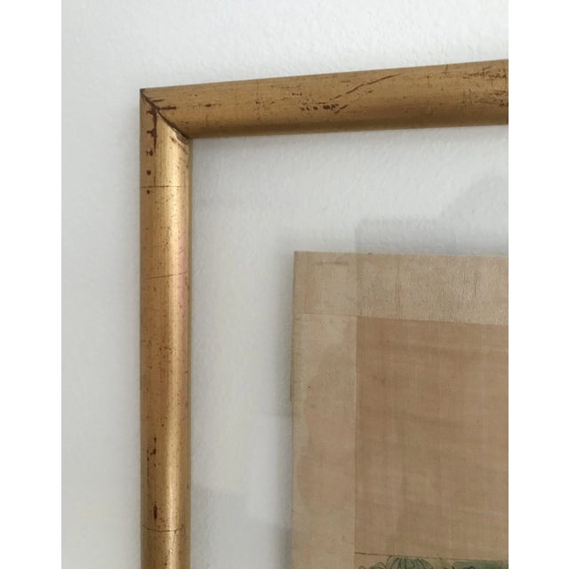 Wood Early 20th Century Chinese Watercolor Painting, Framed For Sale - Image 7 of 9