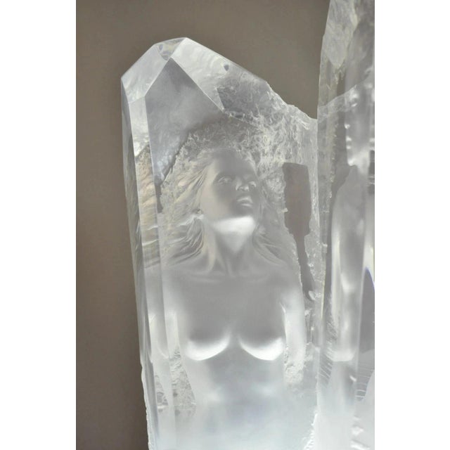 Michael Wilkinson "Crystal Vision" 1999 Signed Acrylic Sculpture on Pedestal For Sale - Image 4 of 13