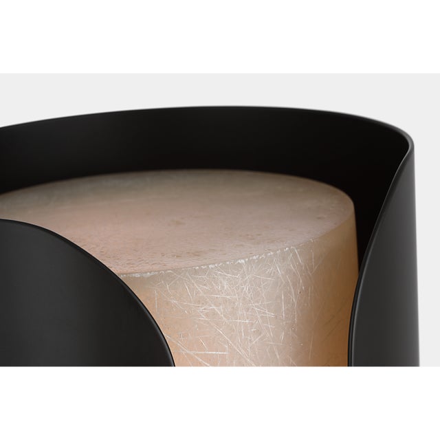 Visual Comfort Anne-Marie Barton for Visual Comfort Signature Armise 14" Sconce in Matte Carbon with Nova Frost For Sale - Image 4 of 10