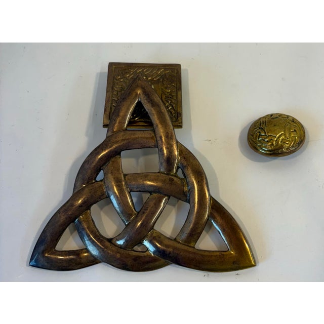 Asian Brass Asian Door Knocker For Sale - Image 3 of 5