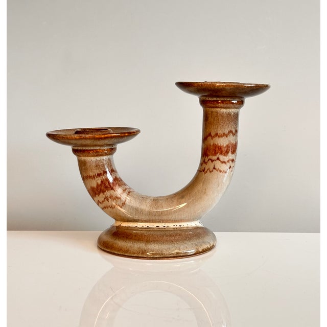 Art Deco Candleholder in Glazed Ceramic, Germany, 1920s For Sale - Image 12 of 12
