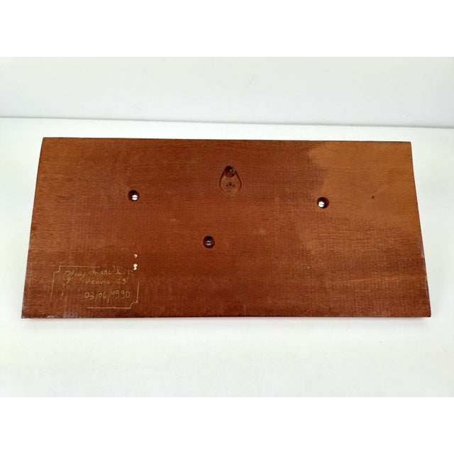 Blue Vintage Handcrafted Half-Model Côtre De Carantec Boat by Daniel Guyomarch, 1990s For Sale - Image 8 of 11