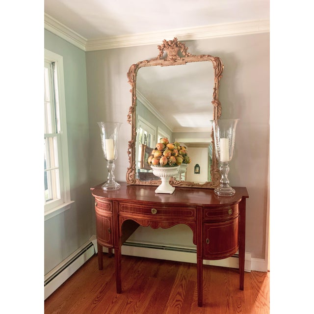 Exceptional Carvers Guild "Panier De Fleur" Mirror Vintage Versailles Finish -18th Century/ Louis XIV Style For Sale - Image 15 of 17