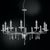 Crystal 12 Lights Chandelier in Polished Chrome and Crystal by Aggiolight. Dimensions: D 100 x H 75 cm. Materials:...
