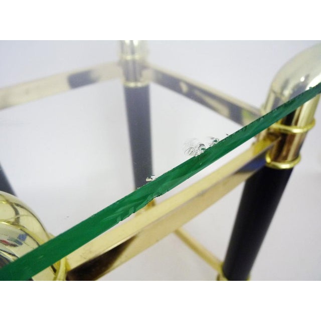 Metal Coffee Table in Glass and Black Metal attributed to Tomasso Barbi, 1970s For Sale - Image 7 of 10