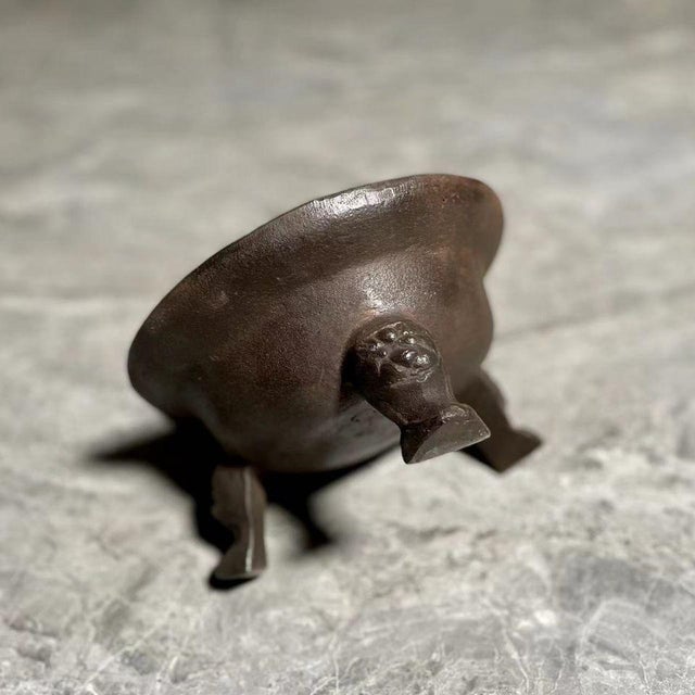 Late 20th Century Late 20th Century Cast Iron Tea Pot With Heating Stand For Sale - Image 5 of 6