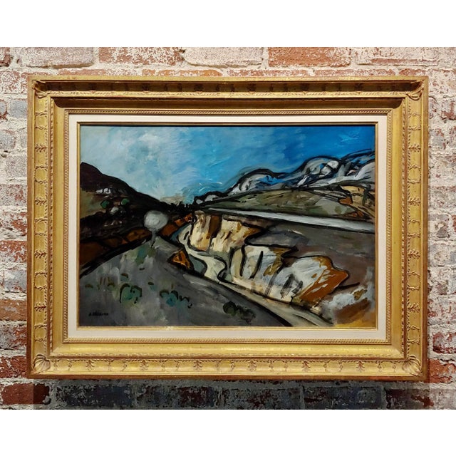 Auguste Chabaud -Winding Road in a French 1940s Fauvist Landscape -Oil Painting For Sale - Image 11 of 11