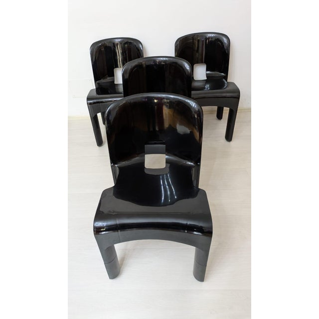 Black Universal Chairs by Joe Colombo for Kartell, Italy, 1967, Set of 4 For Sale - Image 11 of 13