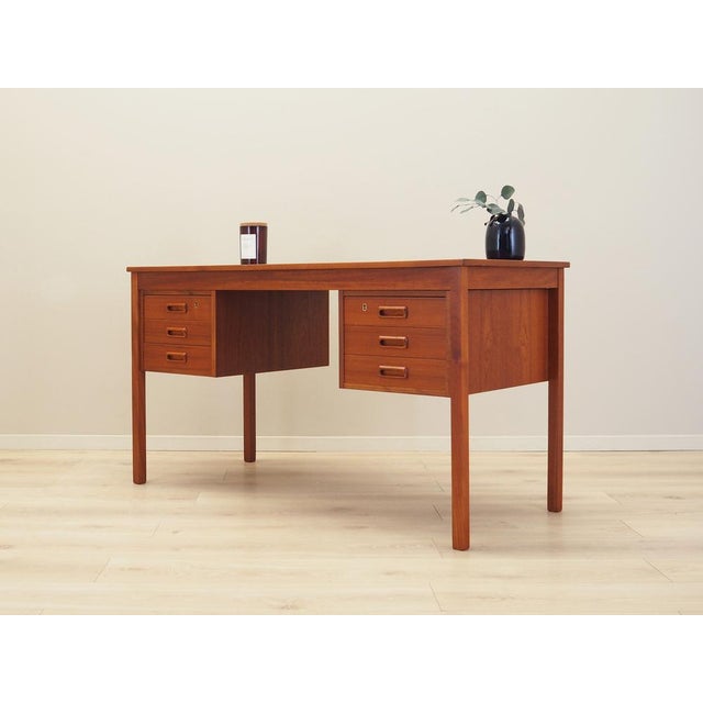 Vintage Danish Teak Desk, 1970s For Sale - Image 3 of 14