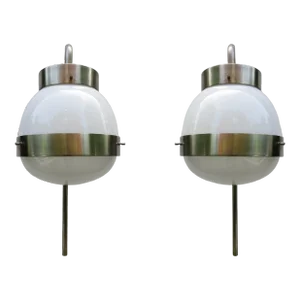 Pair of "Delta Parete" Wall Sconces by Sergio Mazza, Produced by Artimede, 1960