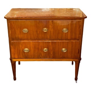 19th C. German Biedermeier Walnut Chest For Sale