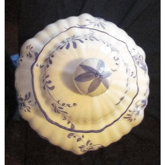 Vintage Blue & White Italian Urn For Sale - Image 6 of 9