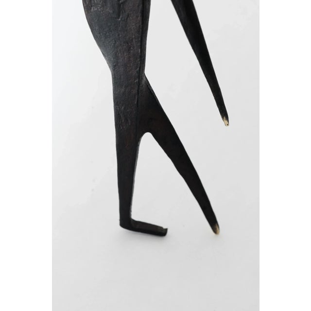 Metal Carl Auböck Model #4060 'Man With Stick' Brass Sculpture For Sale - Image 7 of 12