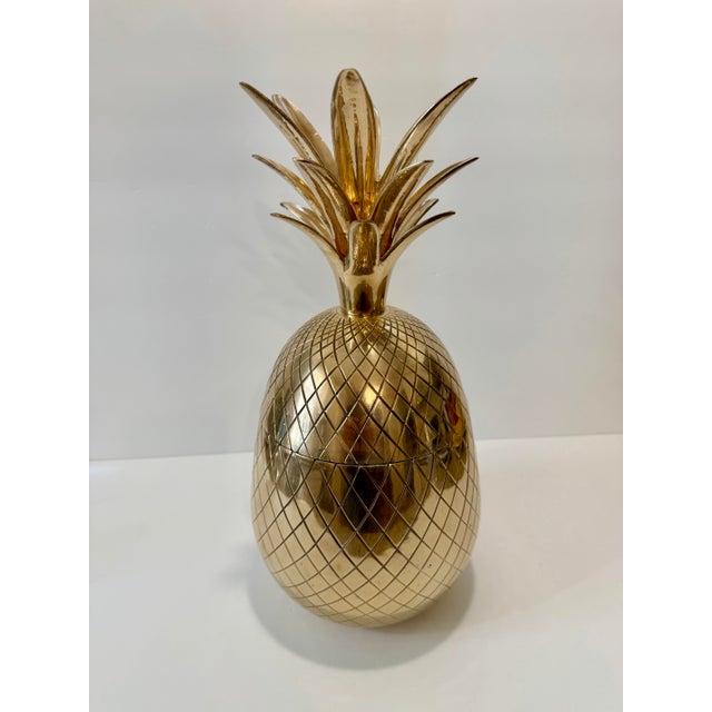 Mid 20th Century 1960s Extra Large Brass Pineapple Ice Bucket, Hollywood Regency Style For Sale - Image 5 of 11