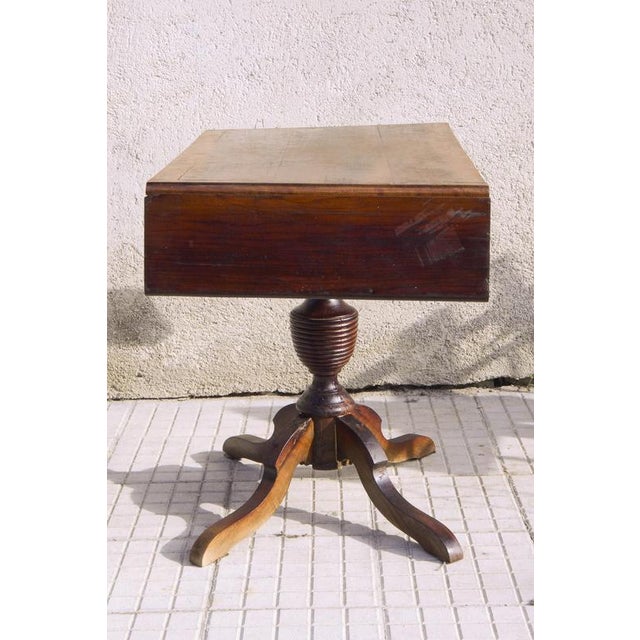 Wood Low Mahogany Coffee Table with Side Panels, England, 1890 For Sale - Image 7 of 9