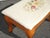 Vintage French Provincial Off White Floral Tapestry Needlepoint Footstool Bench For Sale - Image 4 of 12