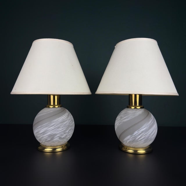 Vintage Murano Glass Table Lamps, Italy, 1970s, Set of 2 For Sale - Image 10 of 18