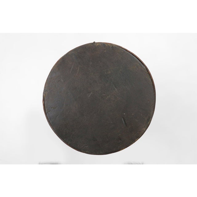 Industrial Black Metal Stool with Frame, France, 1920s For Sale - Image 10 of 15