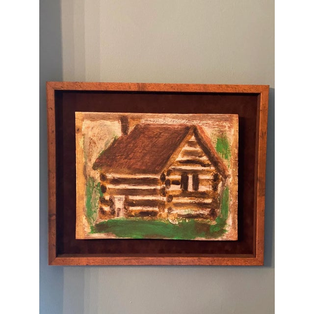 Jimmy Lee Sudduth “Cabin” Folk Art Painting For Sale - Image 11 of 12