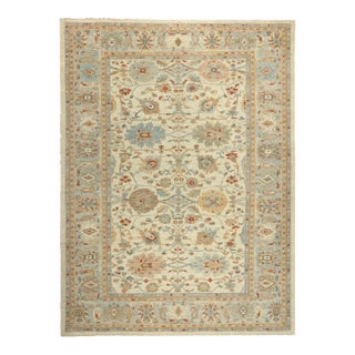 Oversized Beige Persian Sultanabad Rug - 13'04 X 17'10 For Sale
