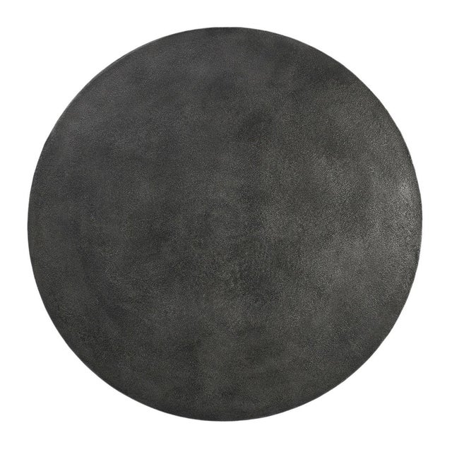 Silver Gunmetal Round Dining Table 48" For Sale - Image 8 of 11