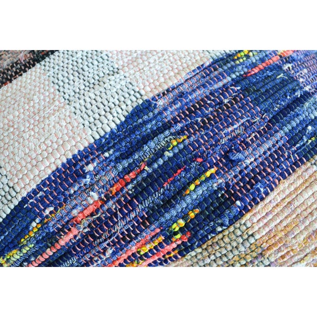 Rustic 16" Pillow Cover Handmade Cotton Ragrug Kilim Sham Throw For Sale - Image 3 of 6