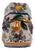 Handcrafted Italian Majolica Ceramic Jar with Fruit Relief Decoration, 30s, 1930s For Sale