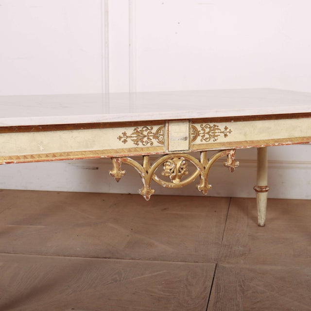 Italian Painted Coffee Table, 1890s For Sale - Image 4 of 8