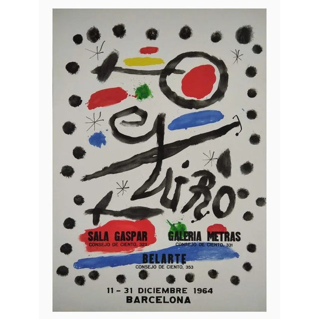 1960s Joan Miro, Gaspar Sala, Gallery Metras, Belarte Gallery (Avant La Lettre), 1964, Lithograph, Framed For Sale - Image 5 of 5